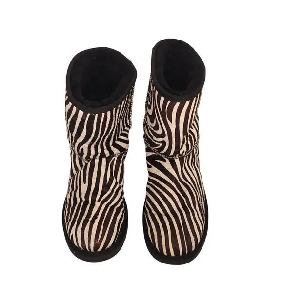 UGG Classic Short Exotic Zebra Boots Women's size 9