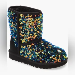 UGG Classic Stellar Sequin Boots size 3
