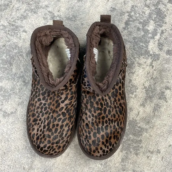 UGG Classic Ultra Mini Caspian Burnt Cedar Leopard Cheetah Animal Calf Hair 8