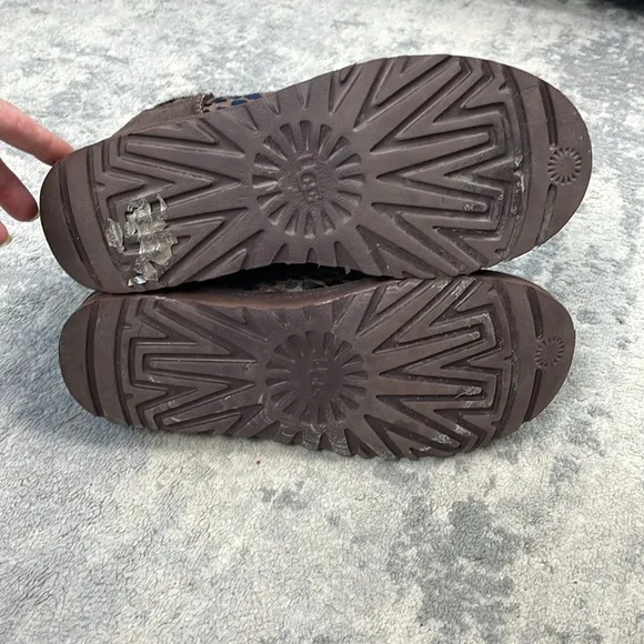 UGG Classic Ultra Mini Caspian Burnt Cedar Leopard Cheetah Animal Calf Hair 8