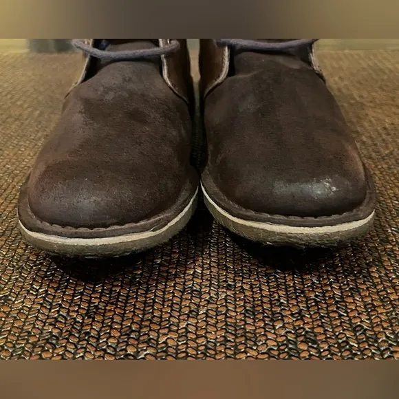 UGG Leather and Suede Chukka Boots Grizzly Brown Style 1014413
