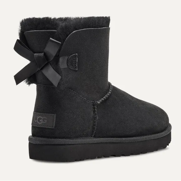 UGG Mini Bailey Bow II Boots in Black, New without Box