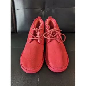 UGG Neumel Men's Red Suede Shearling Low Chukka Ankle Boots Style 3236 Size‎ 11