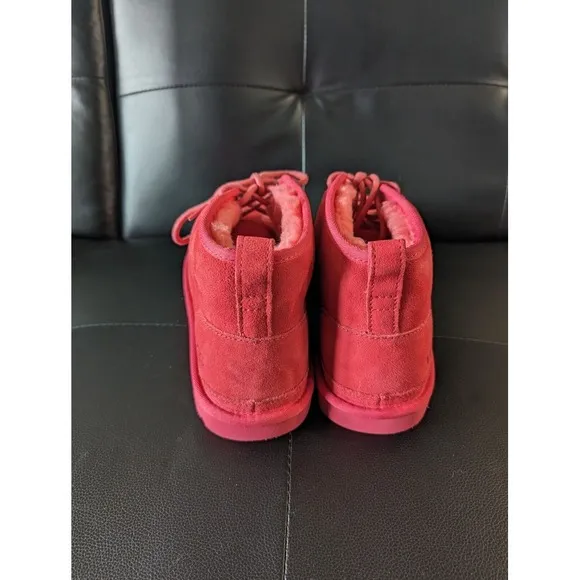 UGG Neumel Men's Red Suede Shearling Low Chukka Ankle Boots Style 3236 Size‎ 11