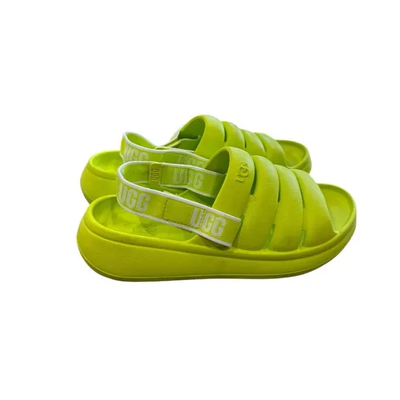UGG Sport YEAH Lime Green Sandals Youth 6