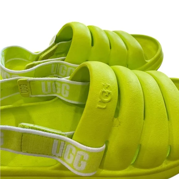 UGG Sport YEAH Lime Green Sandals Youth 6