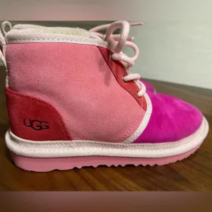 UGG Suede Neumel Mashup “Pink” Boots, Chukka Silhouette, Wool Blend Lining