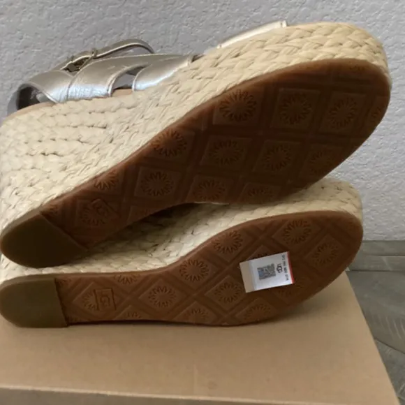 UGG® Women's Careena Ankle-Strap Espadrille Platform Wedge Sandals