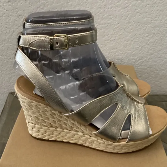 UGG® Women's Careena Ankle-Strap Espadrille Platform Wedge Sandals