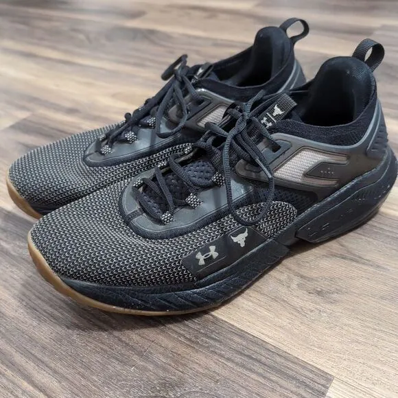 UNDER ARMOUR PROJECT ROCK‎ 5 GYM IRON PARADISE TRAINING SHOES 3026074-001 sz 14
