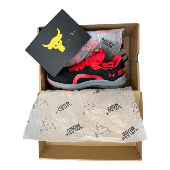 Under Armour Training shoes UFC Project Rock BSR 3 Red/Black Size 8 New with box