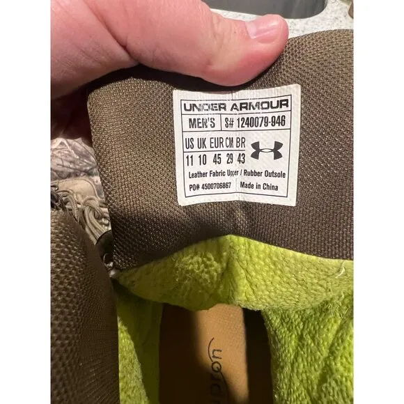 Under Armour UA Brow Tine Hunting Boots - 400G - Size 11