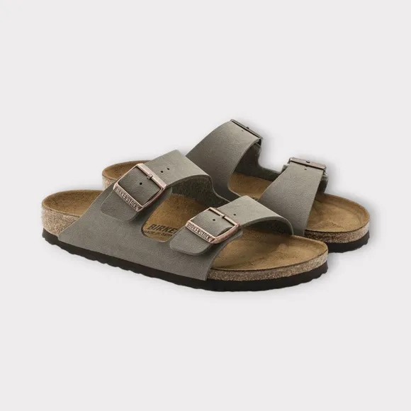 Unisex Birkenstock Arizona BS Slide Sandals, Stone. 0151211