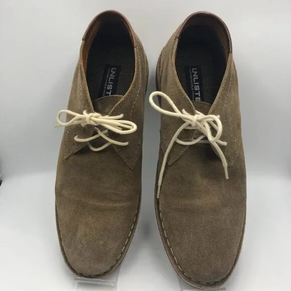 Unlisted Kenneth Cole Men's Taupe Suede Chukka Boots Lace Up Size 11