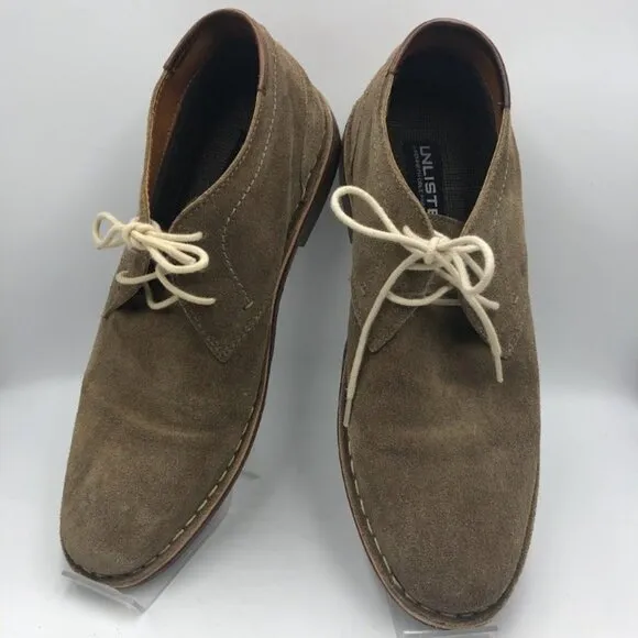 Unlisted Kenneth Cole Men's Taupe Suede Chukka Boots Lace Up Size 11