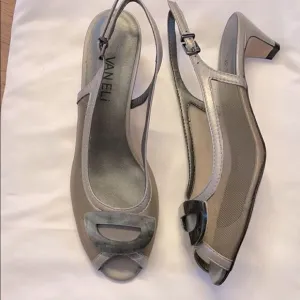 VANELI LEATHER MESH SANDALS.  NEW