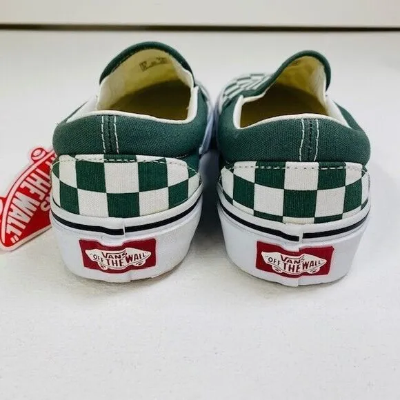 Vans Classic Slip-On Color‎ Theory Checkerboard Green Sneakers 2024 M 3.5 W 5