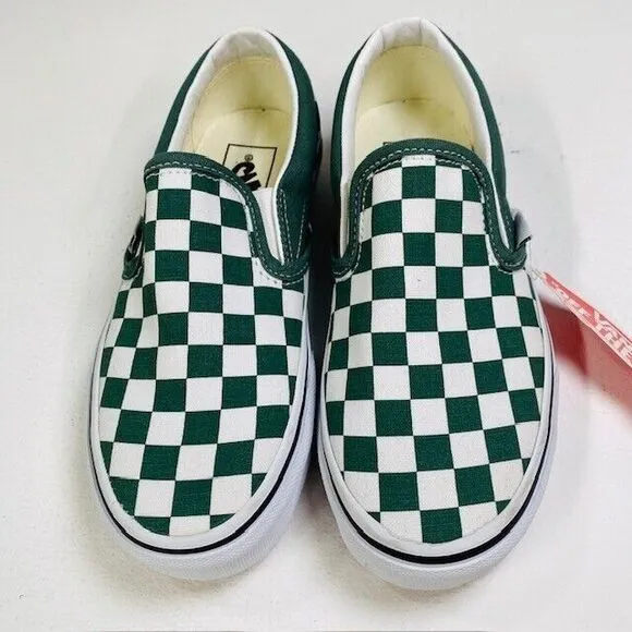 Vans Classic Slip-On Color‎ Theory Checkerboard Green Sneakers 2024 M 3.5 W 5