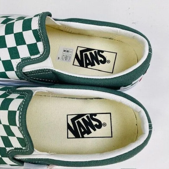 Vans Classic Slip-On Color‎ Theory Checkerboard Green Sneakers 2024 M 3.5 W 5