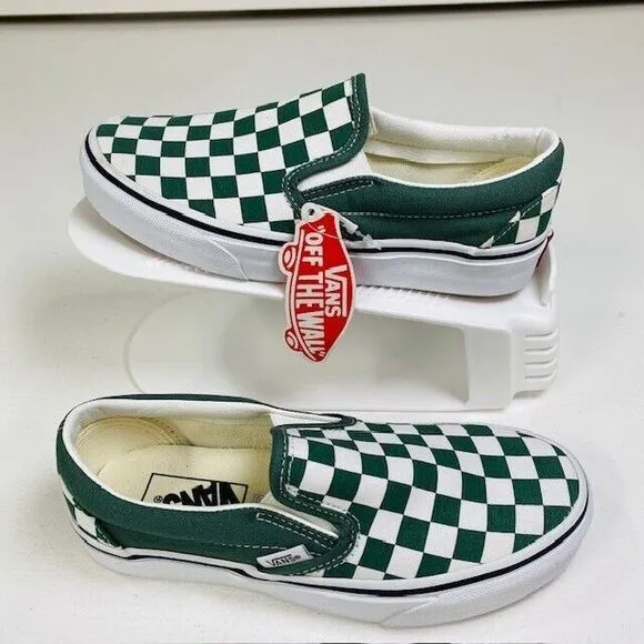 Vans Classic Slip-On Color‎ Theory Checkerboard Green Sneakers 2024 M 3.5 W 5
