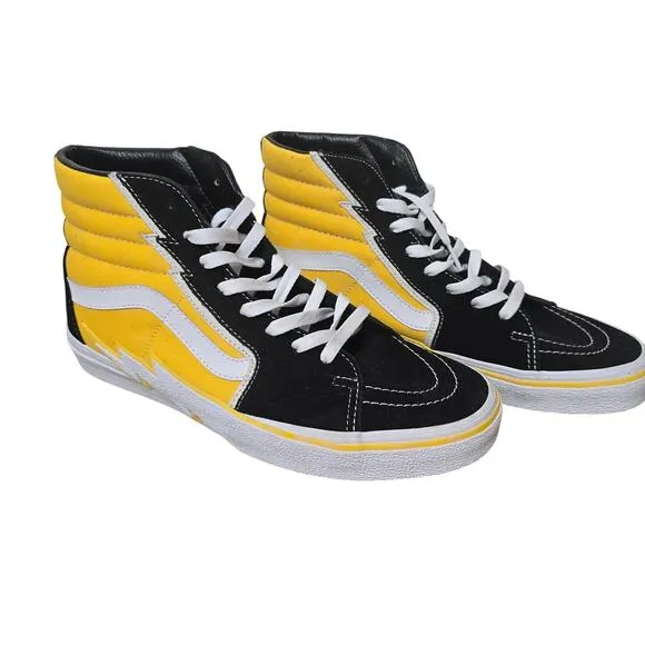 Vans Off The Wall mens size 9 van sk8 hi bolt freesia/black-true white NWOB