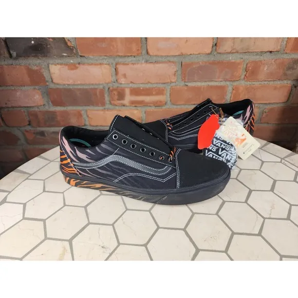 Vans Old School Discovery Project Cat Tiger Shoes Mens Sizes 11.5 Stripes Orange