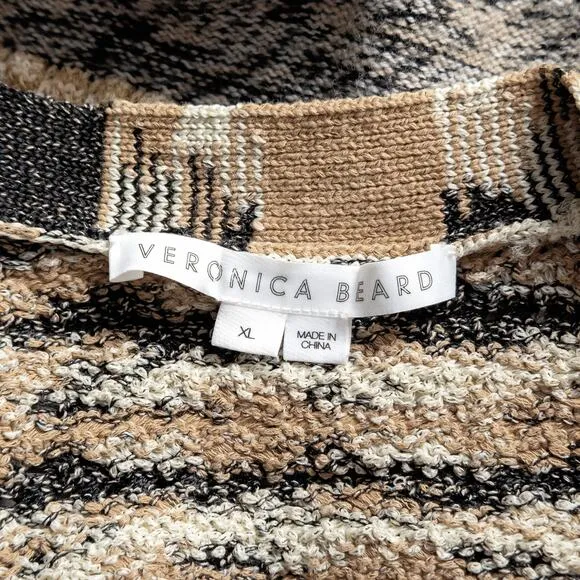 Veronica Beard Women’s Cicely Cardigan Sweater Puff Sleeve Button Up Size XL
