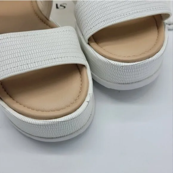 VIA SPIGA Gabuorey Blanc wide strap sandals Size 10