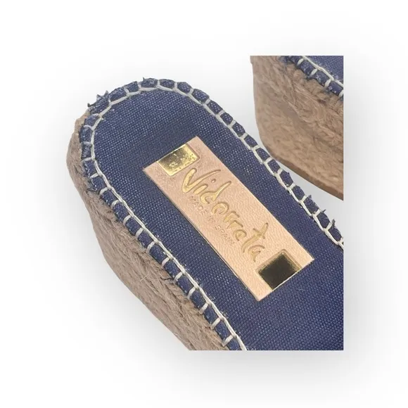 Vidorretta ☀︎︎ Handmade Starburst Sequin Platform Espadrille Sandals ☀︎︎ Navy 37