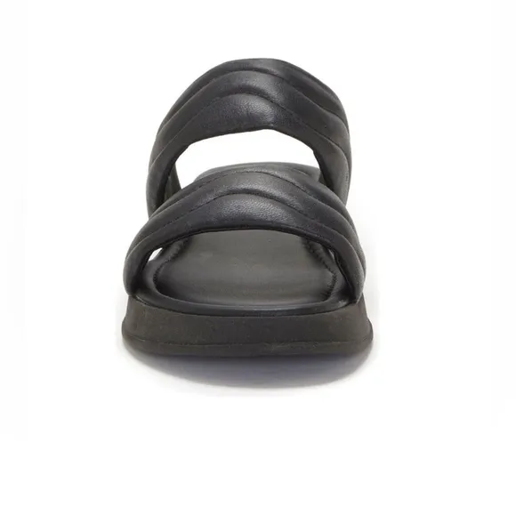 Vince Camuto Black Open Toe Sandals with‎ Thick Sole and Padded Straps