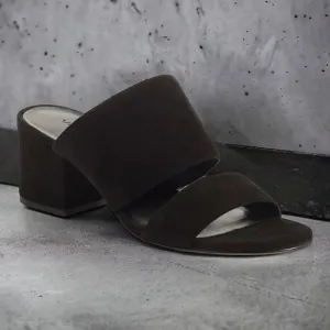 Vince 'Charleen' Suede Block Heel Open Toe Sandals, Size 8, Black