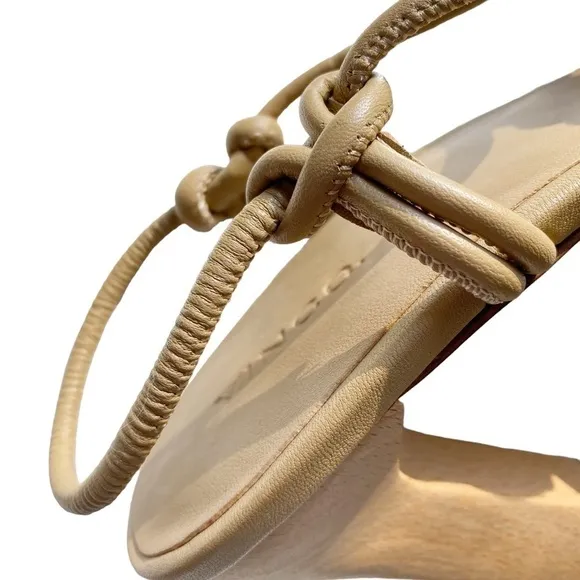 Vince Quenelle Braided Heel Tan Sandals