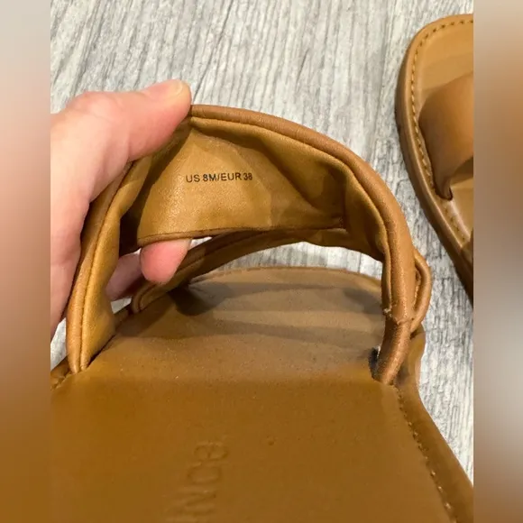 Vince tan Oriole-B Double-Strap Slides sandals