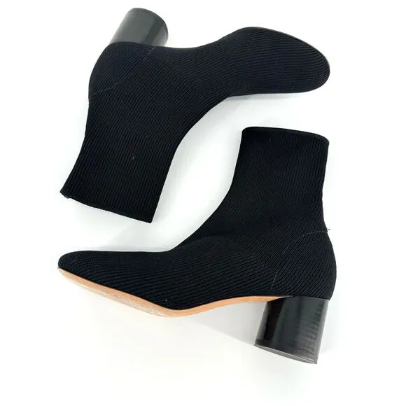Vince Tasha Sock Pull On Ankle Boots Black Size 6M