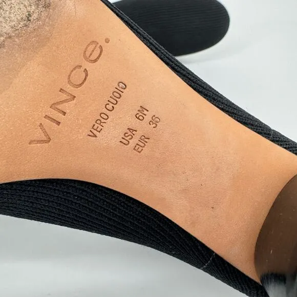 Vince Tasha Sock Pull On Ankle Boots Black Size 6M