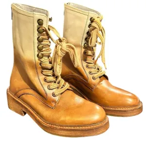VINTAGE FOUNDRY CO Adalina Boot Ombré Leather Combat Style Boots WORN ONCE Sz 7