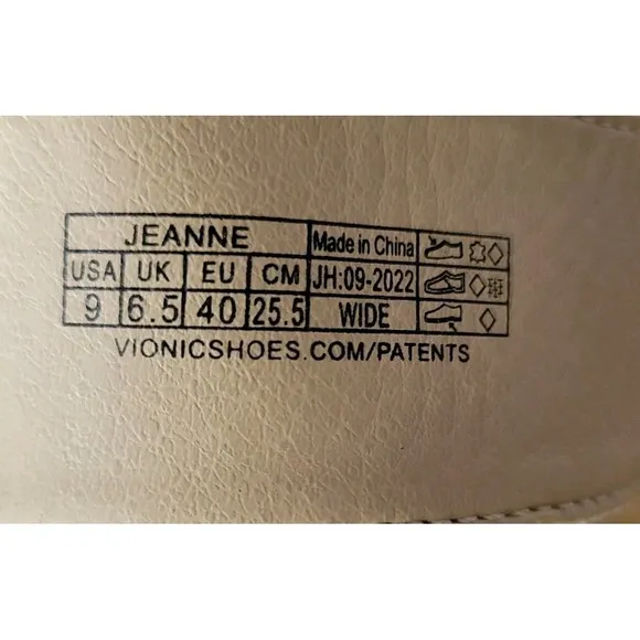 Vionic Jeanne Sandals Ivory Womens Size 9 Wide Braided Slide Hook &amp; Loop