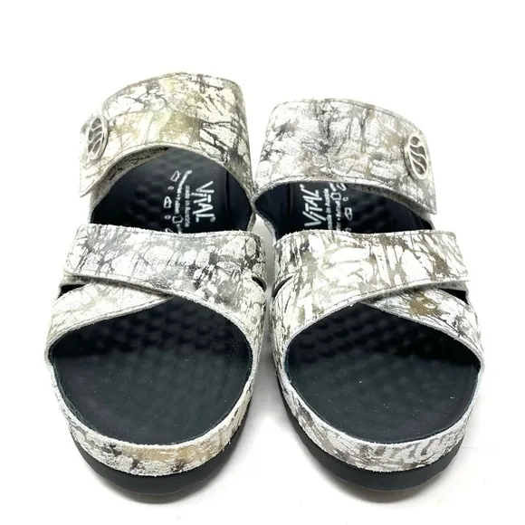 Vital 5104 Petra Clown Creme Leather Comfort Sandals