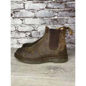 VTG Dr. Martens 2976 Chelsea Brown Leather Crazy Horse Boots Women Sz 9M US/41EU