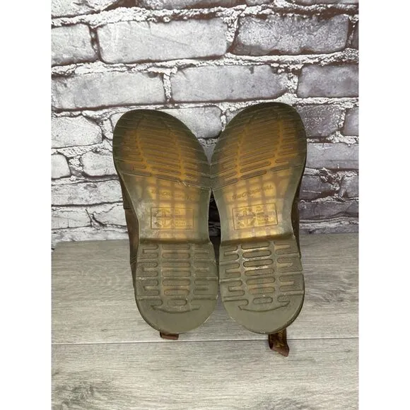 VTG Dr. Martens 2976 Chelsea Brown Leather Crazy Horse Boots Women Sz 9M US/41EU