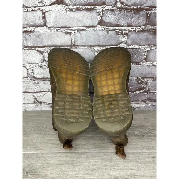 VTG Dr. Martens 2976 Chelsea Brown Leather Crazy Horse Boots Women Sz 9M US/41EU