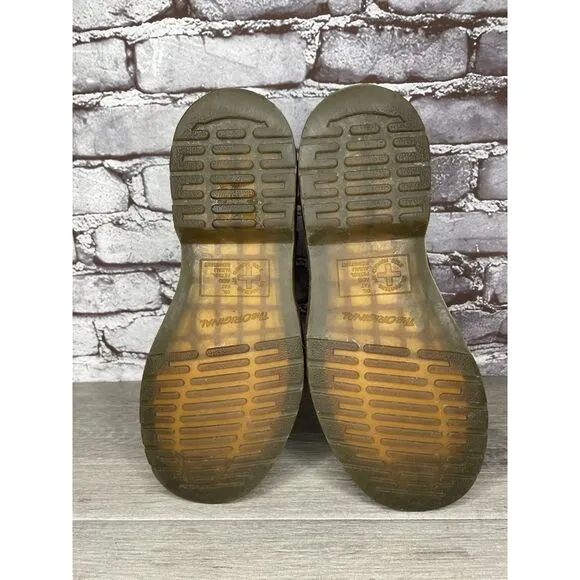 VTG Dr. Martens 2976 Chelsea Brown Leather Crazy Horse Boots Women Sz 9M US/41EU