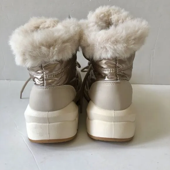 WANTED WOMEN'S LACE SNOW BOOTS LIGHTWEIGHT ANKLE BOOTIES STARDUST SIZE 7