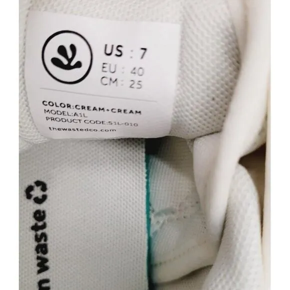 Wasted Collective Shoes Earth Shoe 01 Size 7 White NIB EXCELLENT Comfy