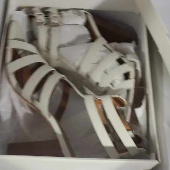 White Strappy Heeled Sandals
