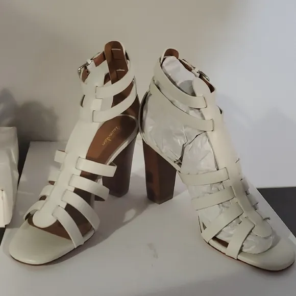 White Strappy Heeled Sandals