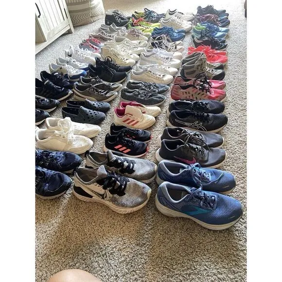 Wholesale Lot 10 Shoes Nike Adidas Vans ASICS Puma Sneakers Cleats Kid Women Men
