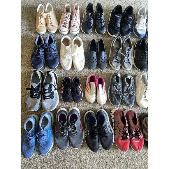 Wholesale Lot 10 Shoes Nike Adidas Vans ASICS Puma Sneakers Cleats Kid Women Men