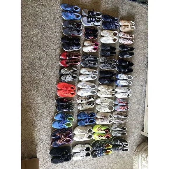 Wholesale Lot 10 Shoes Nike Adidas Vans ASICS Puma Sneakers Cleats Kid Women Men