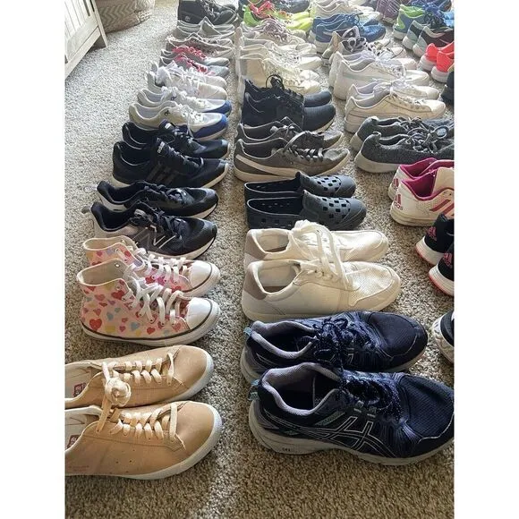 Wholesale Lot 10 Shoes Nike Adidas Vans ASICS Puma Sneakers Cleats Kid Women Men